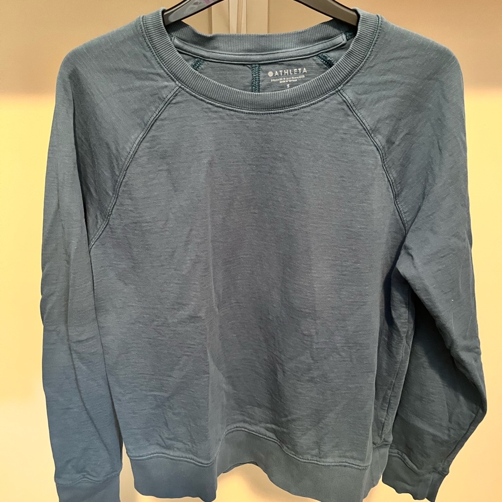 Athleta Women's Teal Sundown Sweatshirt - Picture 2 of 4